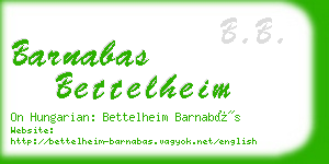 barnabas bettelheim business card